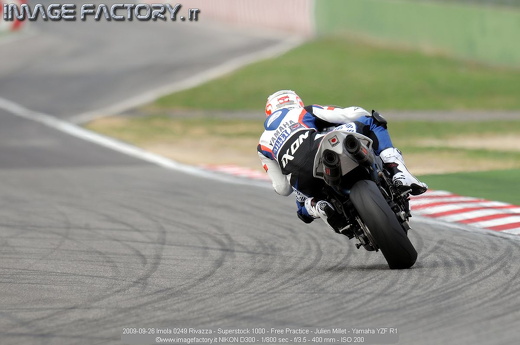2009-09-26 Imola 0249 Rivazza - Superstock 1000 - Free Practice - Julien Millet - Yamaha YZF R1